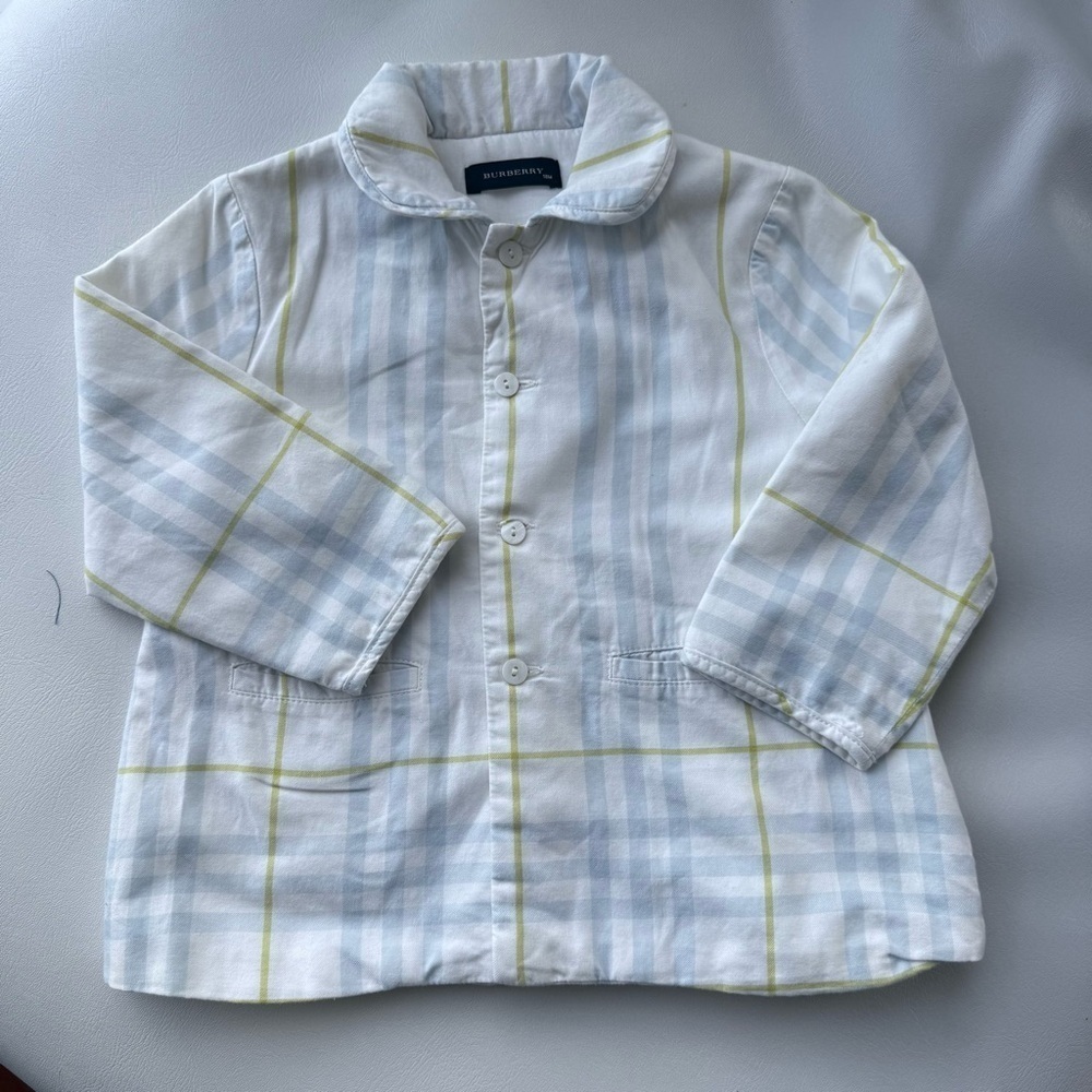 Baby kid Vest lightly fleeced Burberry 12 / 18 months white